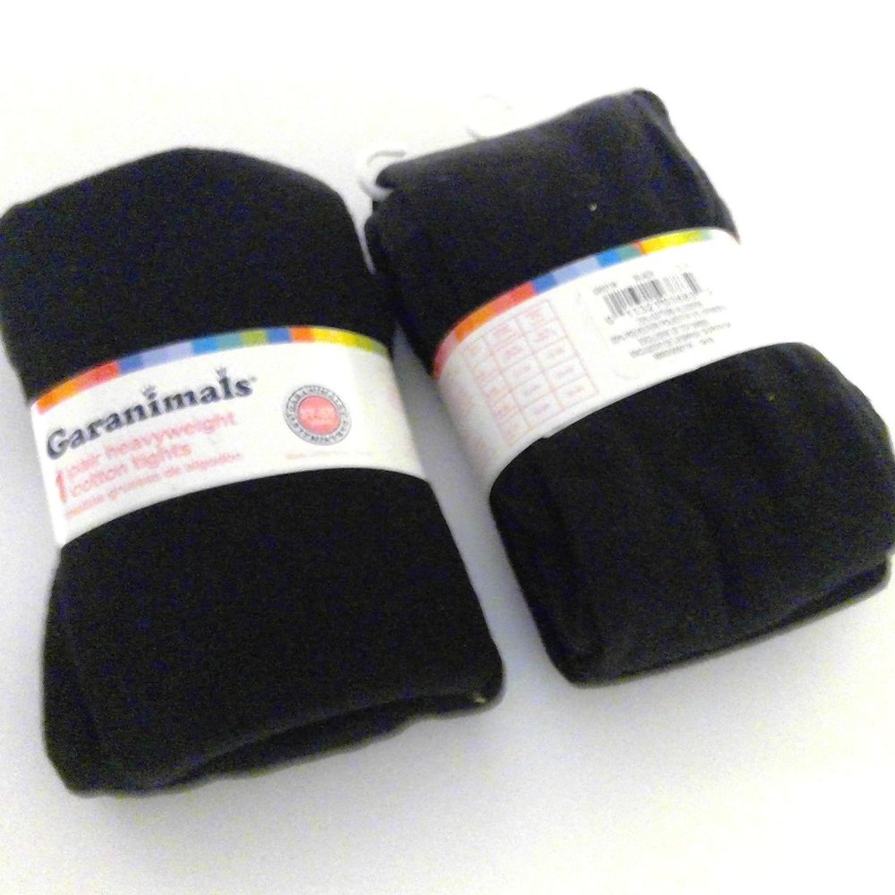 NWT Garanimals Girls Black tights - size 3-5 set of 2 pairs